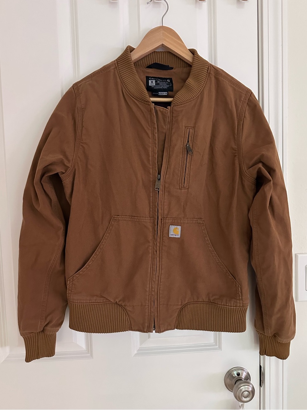 Carhartt "Crawford" Canvas Bomber Jacket, M